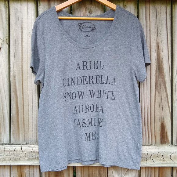 Disney Tops - Disney Princess Grey Graphic T-Shirt